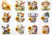spring animal sunflowers sublimation, an Illustration by RobertsArt (Thumbnail 4 of 4)