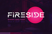 Fireside - Sharp Logo Font, a Font by Sarid Ezra (Thumbnail 1 of 7)