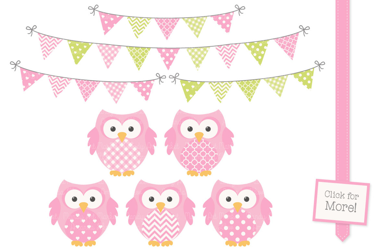 Fresh Pink Owl Vectors & Papers, an Animal Illustration by Amanda Ilkov (Photo 2 of 3)