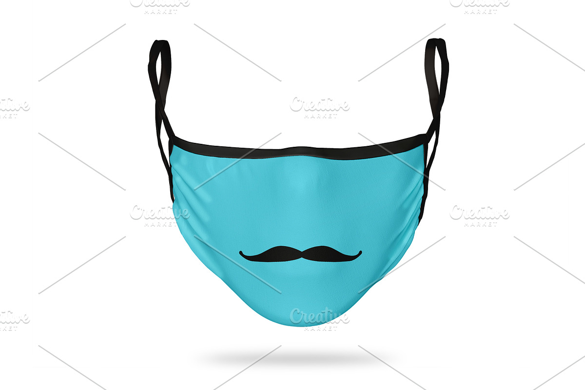Face mask mockup realistic front, a Mask Mockup by Radmila (Photo 2 of 9)