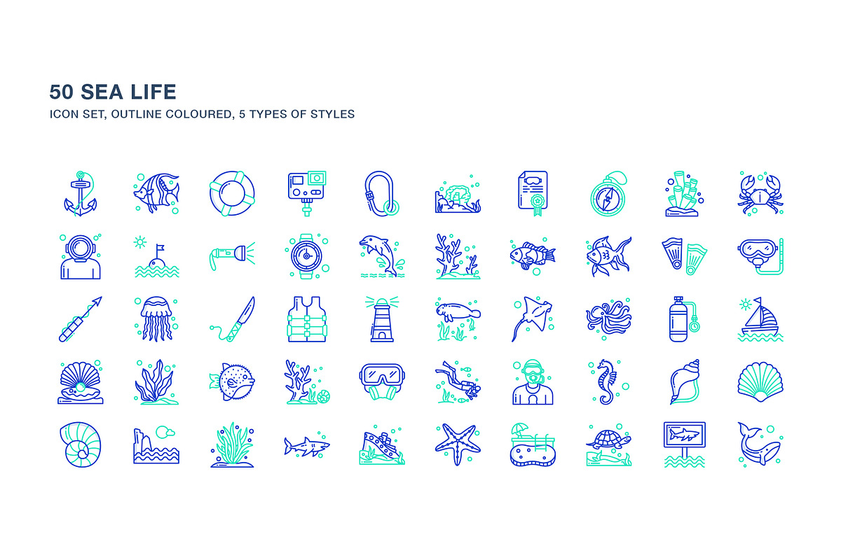 Sea Life icon set, an Icon by Icongeek26 (Photo 5 of 6)