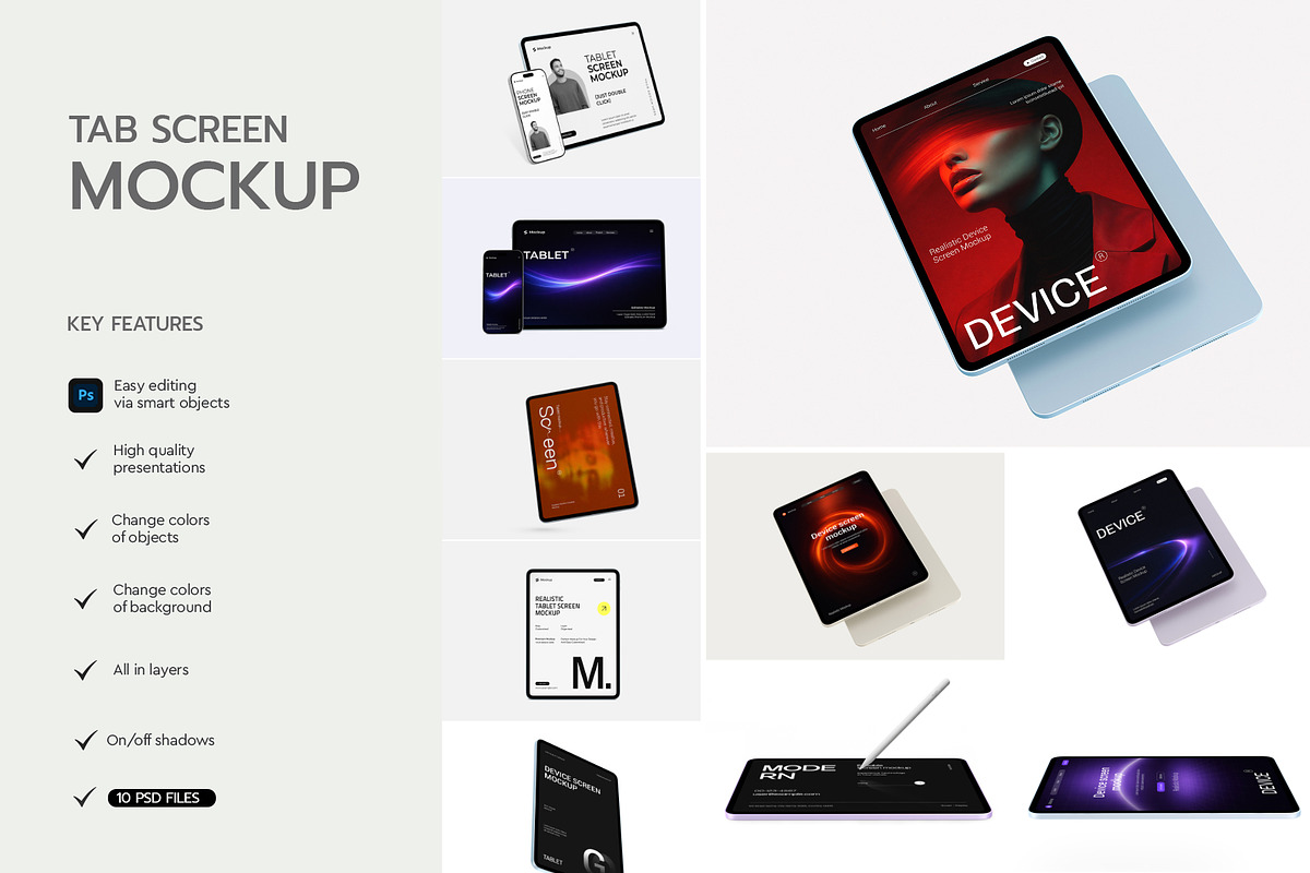 Tablet Device Mockup Collection, an iPad Mockup by graphypix (Photo 3 of 14)
