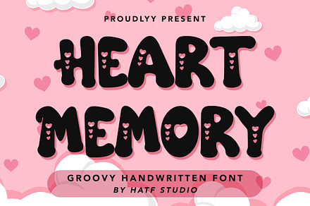 Heart Memory, a Handwritten Font by HATFSTUDIO