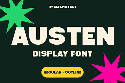 Austen Display Typeface, a Sans Serif Font by EltaMaxArt