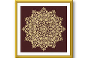 Floral Vector Pattern. Orient Golden, a Decorative Illustration by FineArtStudio (Thumbnail 2 of 3)