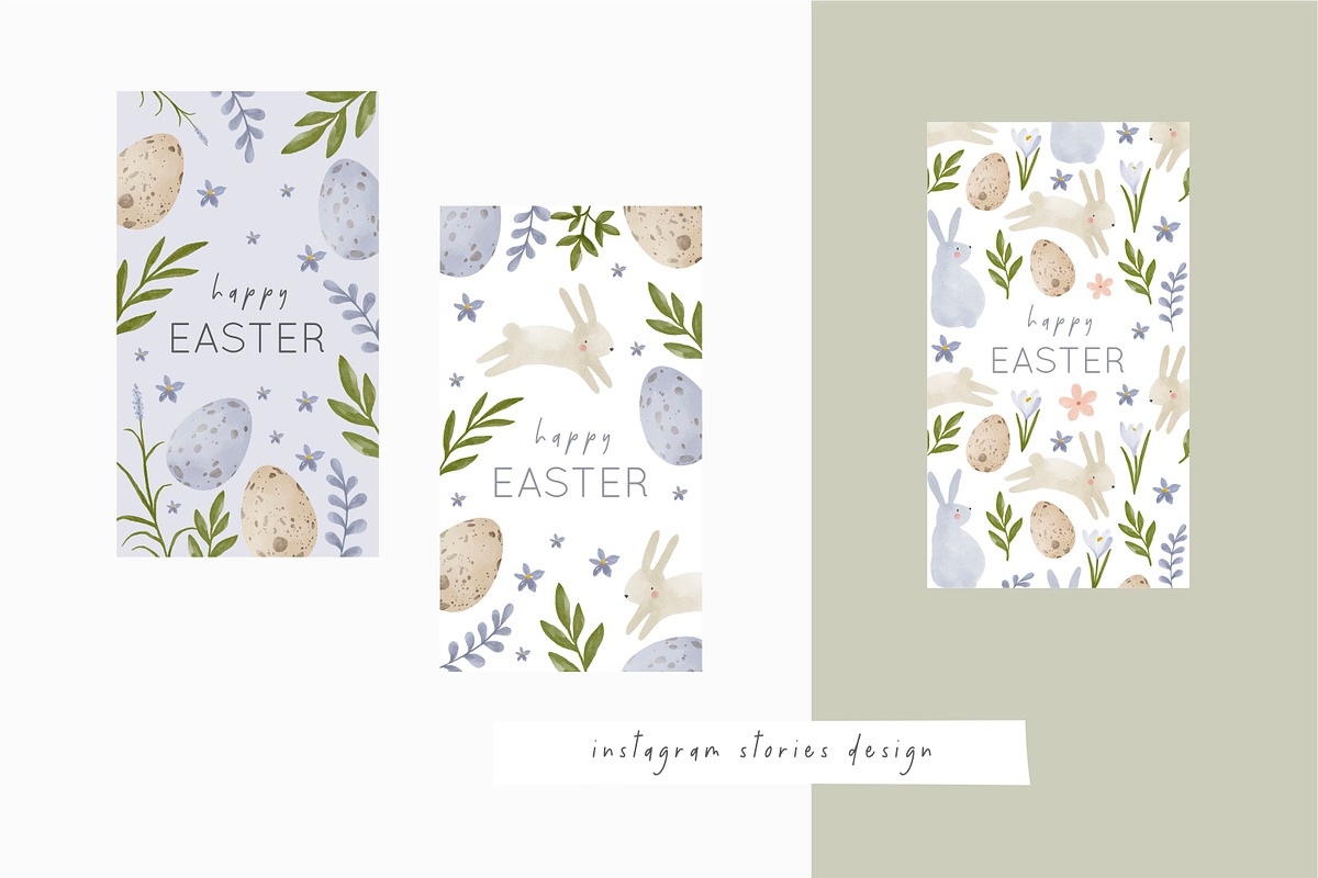 Happy Easter! Watercolor spring set, an Animal Illustration by Cute And Wild (Photo 6 of 8)