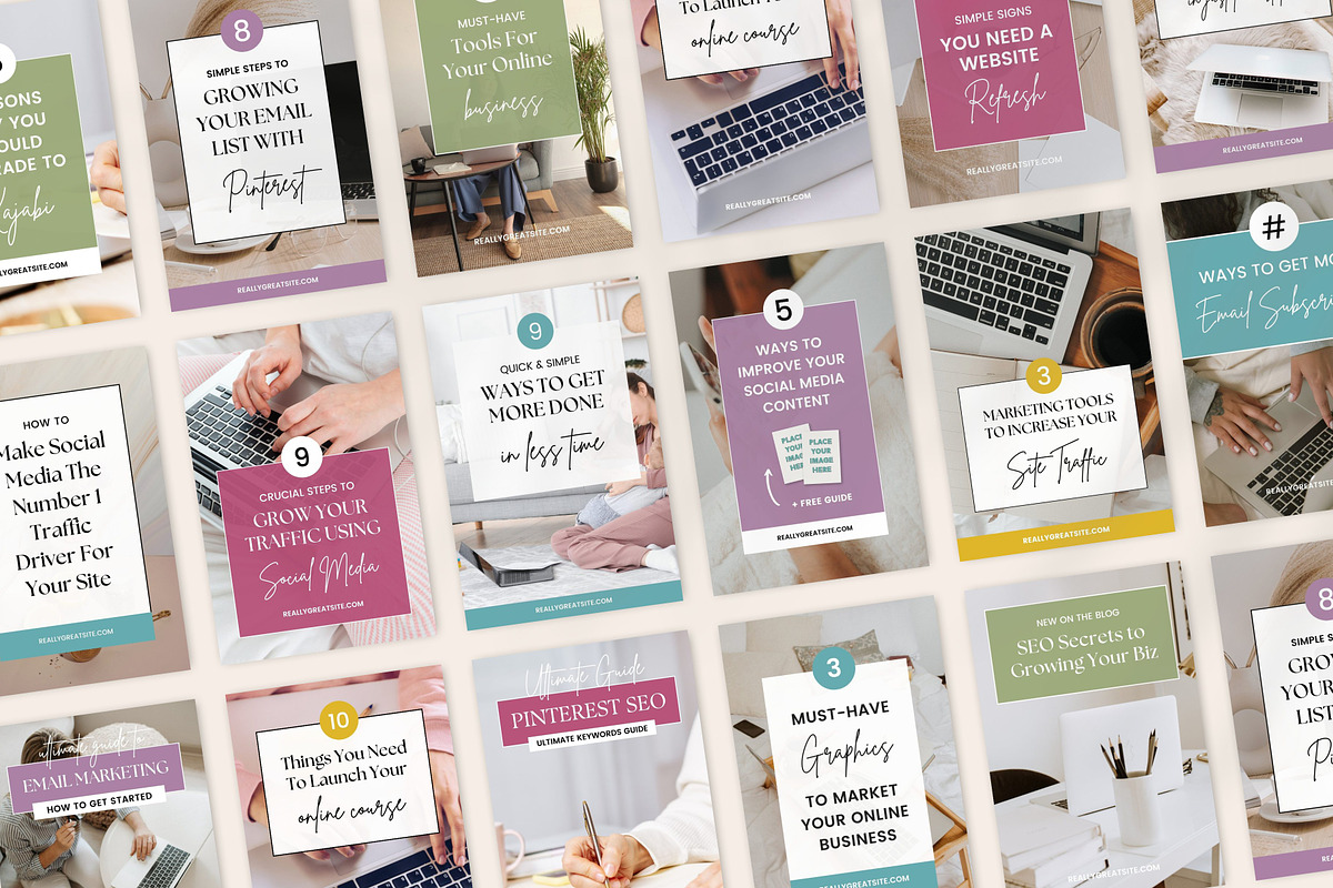 Pinterest Blogger Templates Canva, a Social Media Template by Fallon Gerst (Photo 4 of 7)