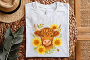 Highland Cow With Sunflowers PNG, an Illustration by SharpMarketplace (Thumbnail 5 of 9)