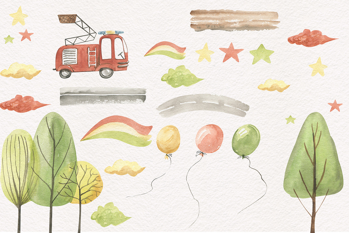 Animals in the car, an Illustration by Love Watercolor Store (Photo 12 of 15)