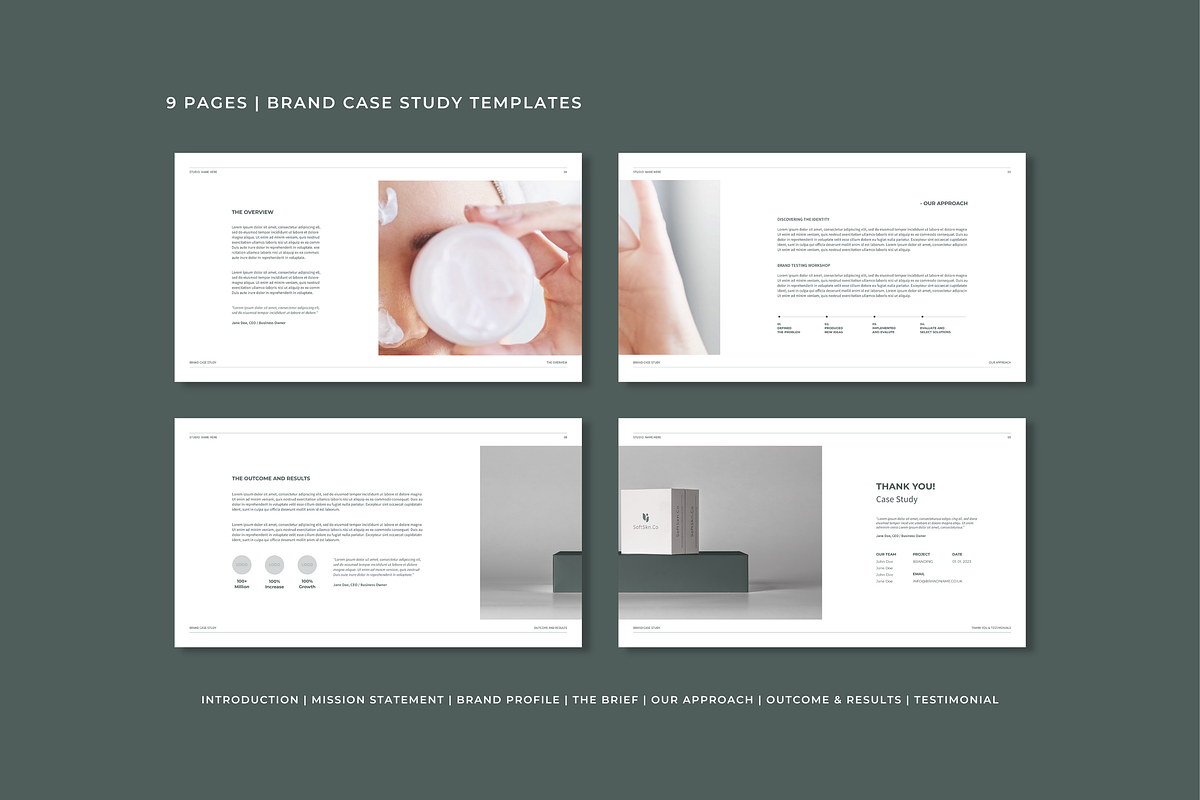 Brand Case Study Template, a Templates & Theme by Swyn.Studio (Photo 2 of 5)