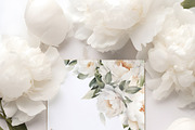 Watercolor wedding white peonies, a Decorative Illustration by MariGraphic boutique (Thumbnail 3 of 10)