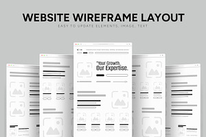 Website Wireframe Design, a Wireframe Template by CreativeShaper