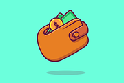 Wallet and Money Cartoon, a Finance Illustration by Catalyst Labs (Thumbnail 3 of 3)