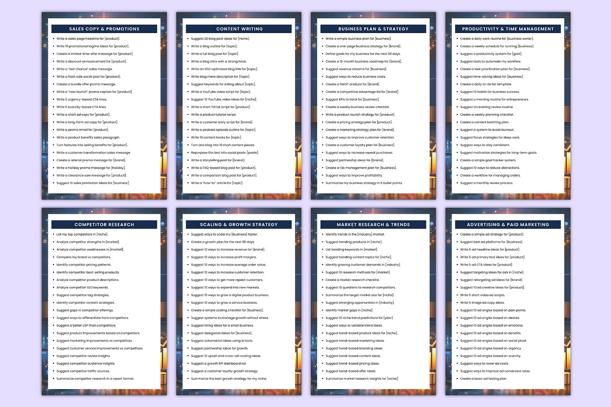 1000 AI Prompts Business & Marketing, a Stationery Template by Mustafiz (Photo 5 of 8)
