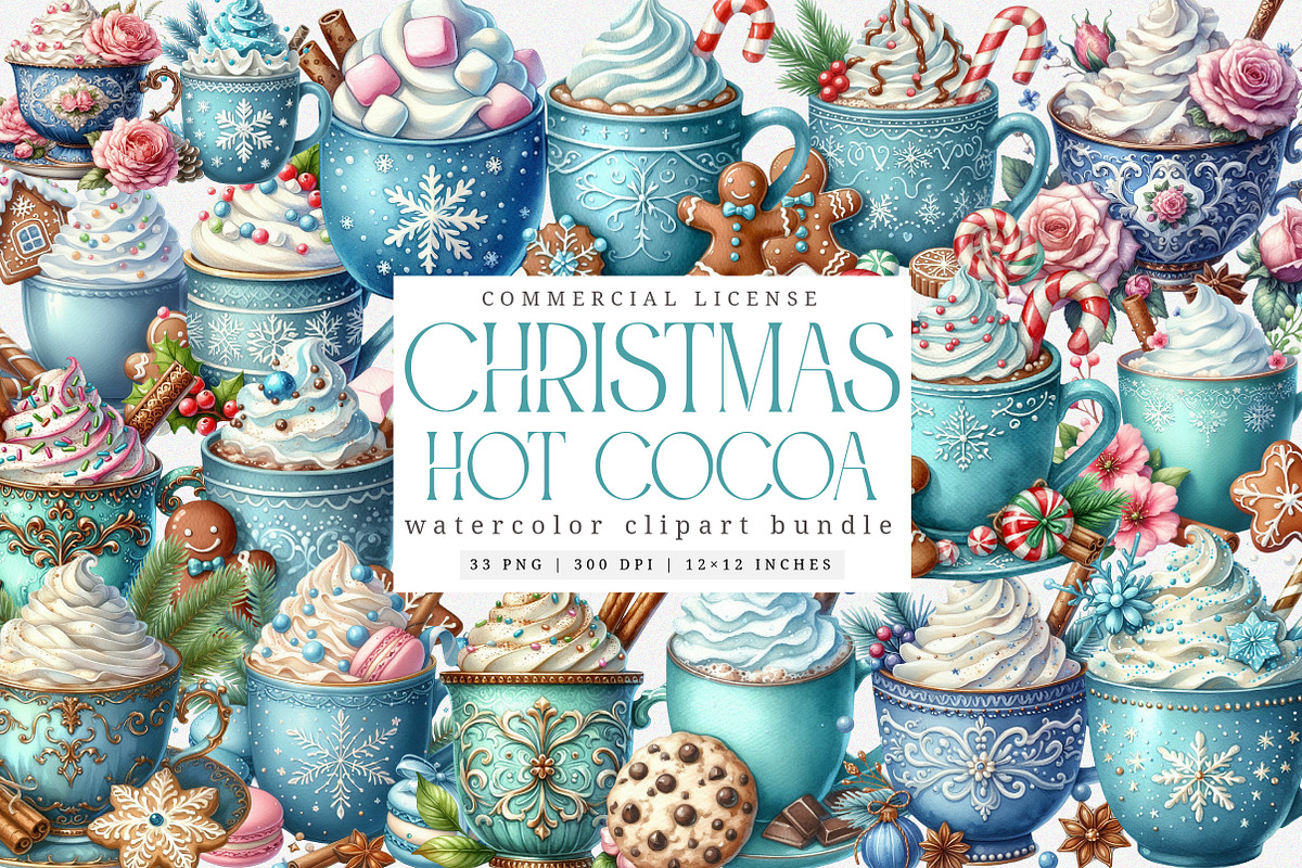 Christmas Winter Hot Cocoa PNG, an Illustration by SinaCreation (Photo 1 of 7)