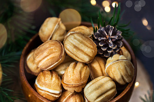 Homemade stuffed cookies Nuts, a Food & Drink Photo by Kate S