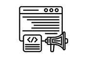 Coding Line Icon, an Outline Icon by Pexelpy (Thumbnail 1 of 2)
