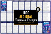 1000 AI Digital Business Prompts, a Stationery Template by Mustafiz (Thumbnail 1 of 8)