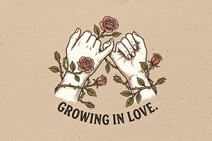 Growing in love illustration, a Person Illustration by Vectorlina
