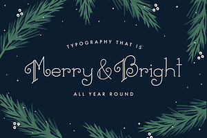 North By Night, A Christmas Font