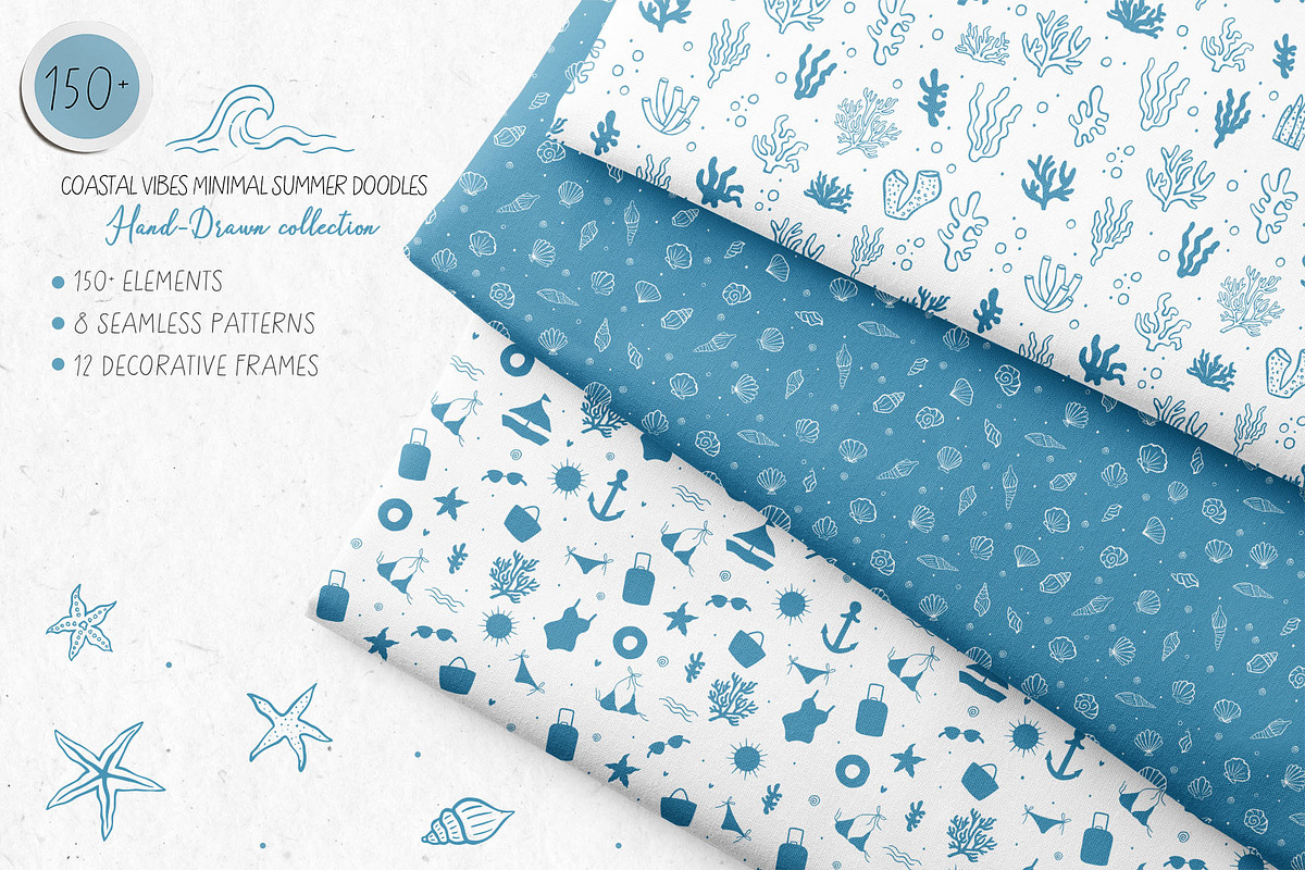 Coastal Vibes Minimal Summer Doodles, an Object Graphic by roskque (Photo 2 of 8)