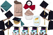 Graduation Clipart, an Education Illustration by GlamArtZhanna (Thumbnail 3 of 7)