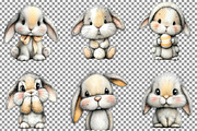Baby Bunny Easter Clipart, an Illustration by Sublimation Artist (Thumbnail 3 of 7)