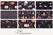 70 purple Halloween seamless pattern, a Pattern Graphic by Poppy Lane Studio (Thumbnail 4 of 10)