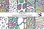 Seamless Glitter Animal Prints br, a Pattern Graphic by RaccoonGirl Design (Thumbnail 1 of 3)