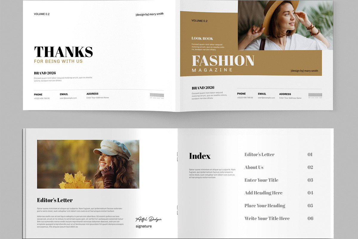 Modern Fashion Magazine Template, a Magazine Template by MightyDesign (Photo 2 of 8)