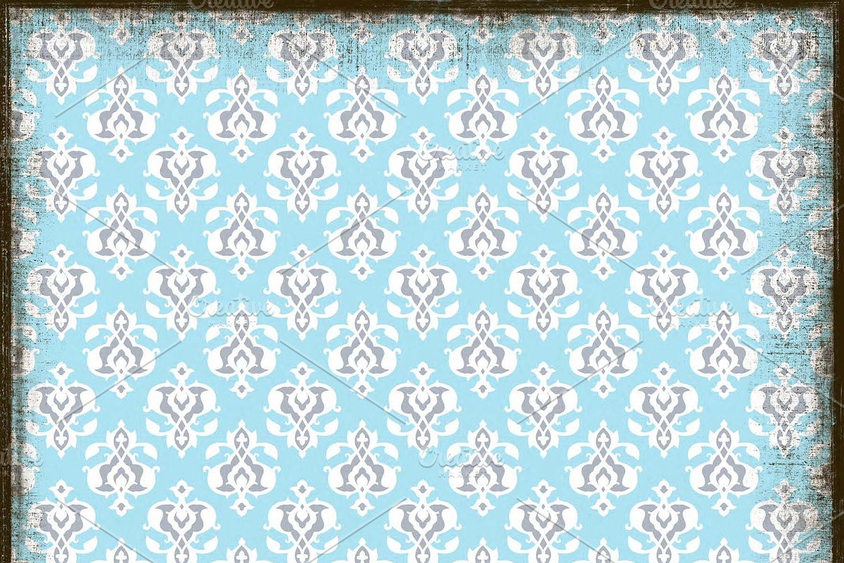 Pale Blue & Grey Pattern Backgrounds, a Pattern Graphic by Le Paper Cafe (Photo 5 of 5)