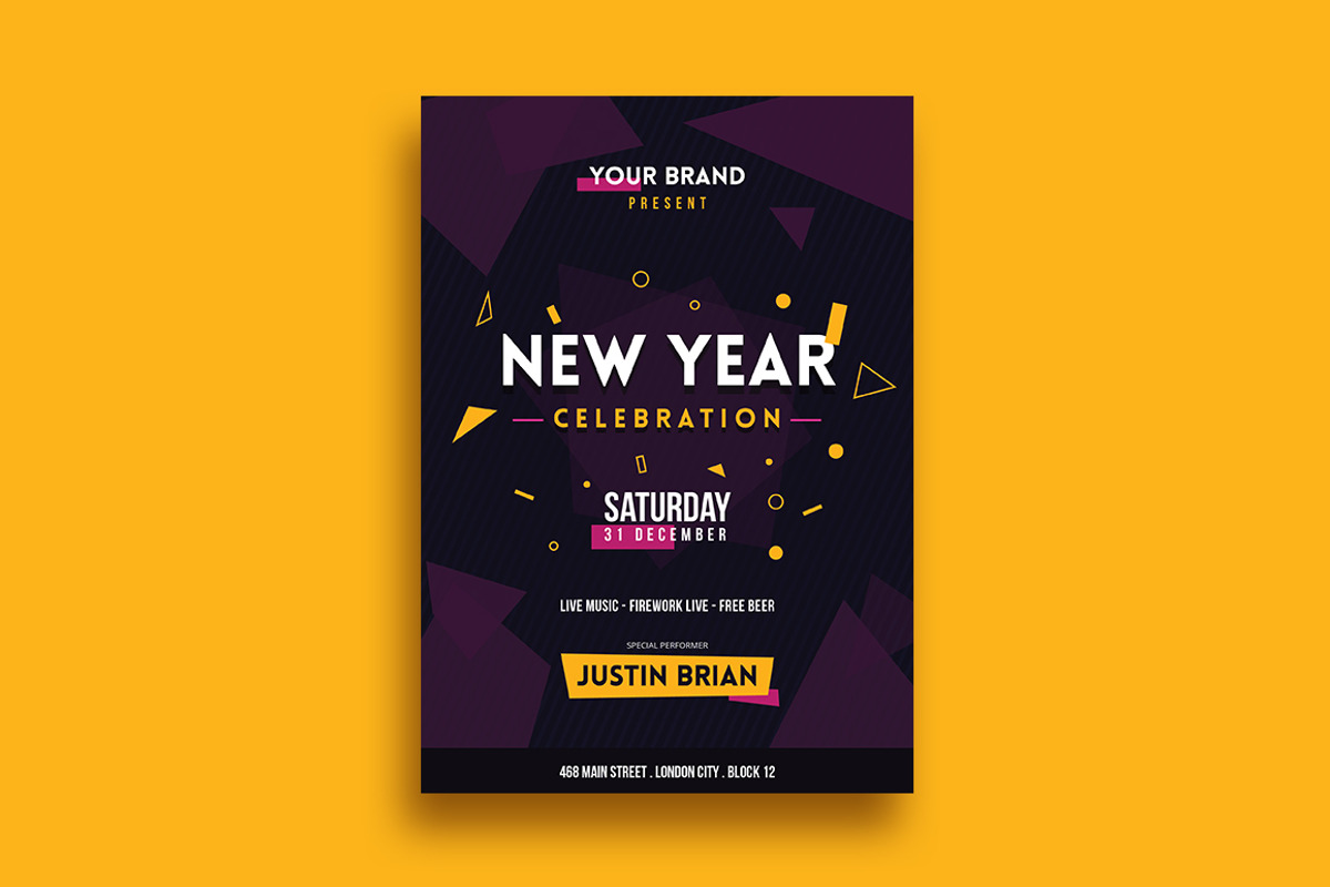 New Year Party Vol 1, a Flyer Template by kecikreative (Photo 1 of 2)