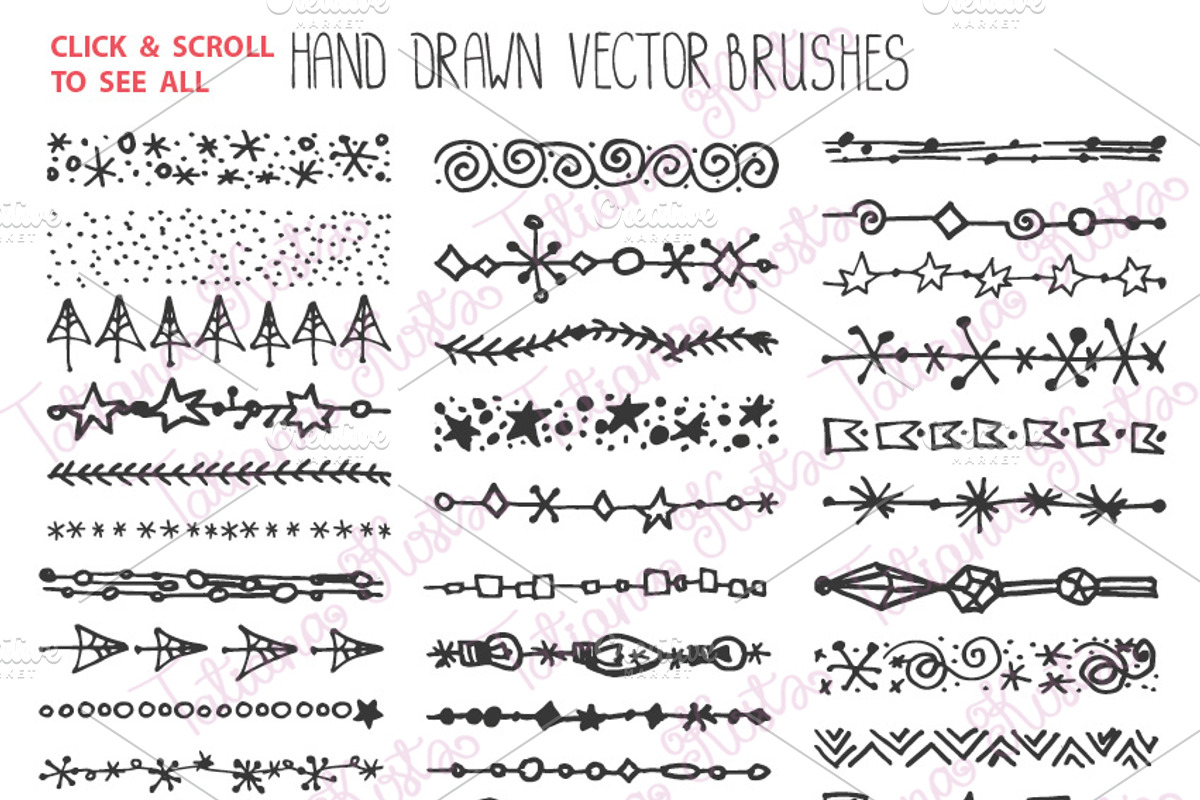 Christmas holiday brushes, a Brush Add-On by Tatianakost49 (Photo 6 of 7)