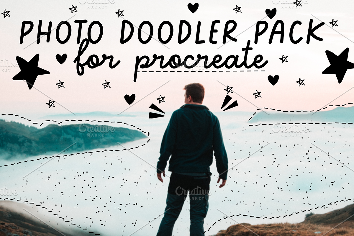 photo doodler pack for procreate, a Brush Add-On by pinkdrinksoul (Photo 1 of 3)