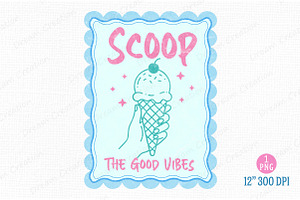 Summer Ice Cream Hand Drawn Line Art, an Illustration by Dream Creation