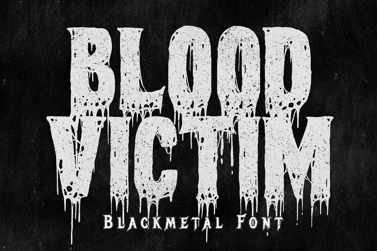 Blood Victim Black Metal, a Blackletter Font by Blackmetalfont (Photo 5 of 5)