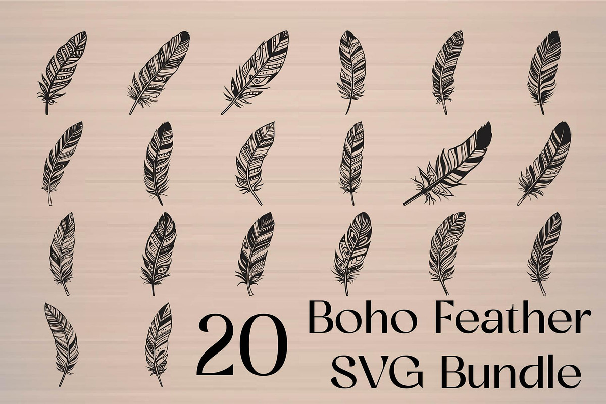 Feather SVG Bundle, an Object Graphic by Designer_Momina (Photo 18 of 18)