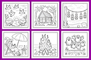 Spooky Summer Coloring Page, a Seasonal Illustration by Coco Bloom (Thumbnail 3 of 4)