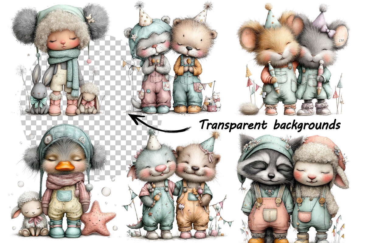 Whimsical Baby Animal Junk Journals, an Illustration by one-touch (Photo 9 of 9)