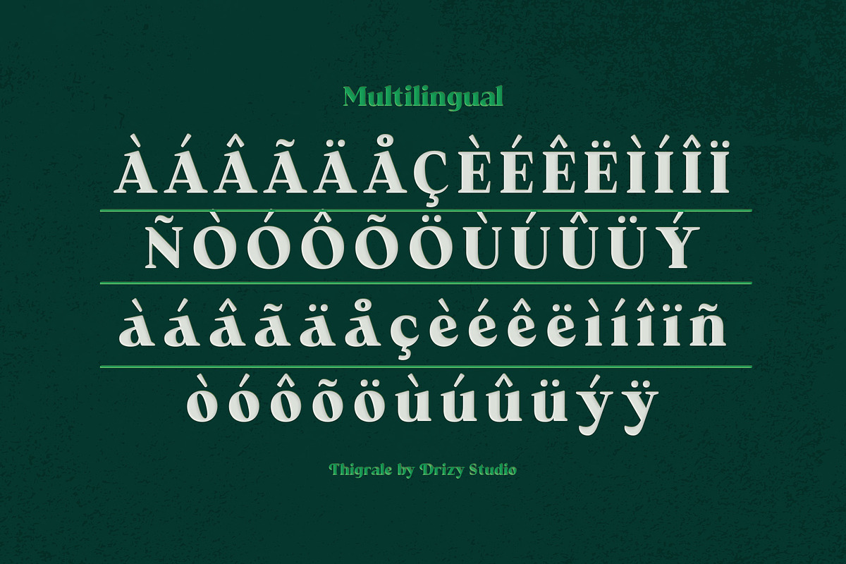 Thigrale – Classic Old Vintage Font, a Sans Serif Font by Drizy (Photo 6 of 10)