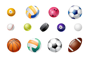 Realistic sport balls equipment. 3d, a Sport Illustration by Stock-Smart-Start