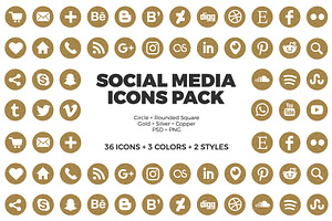 Social Media Icons Glitter Pack