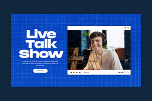 Podcast or Talk Show Web Banner, a Social Media Template by Saman Osama