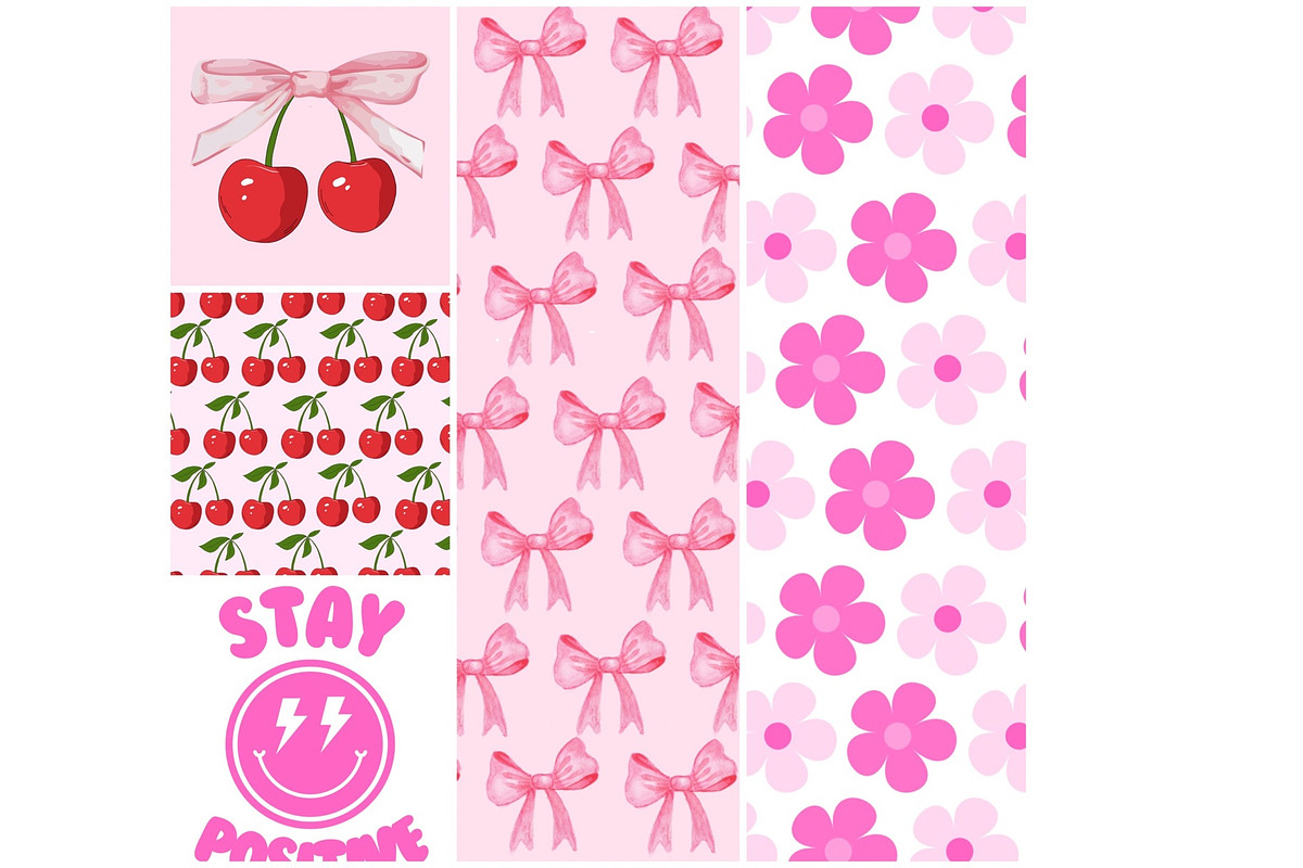 5 Preppy Pink Girly Phone Wallpapers, a Wallpaper Graphic by SweetDesigncraft (Photo 1 of 3)