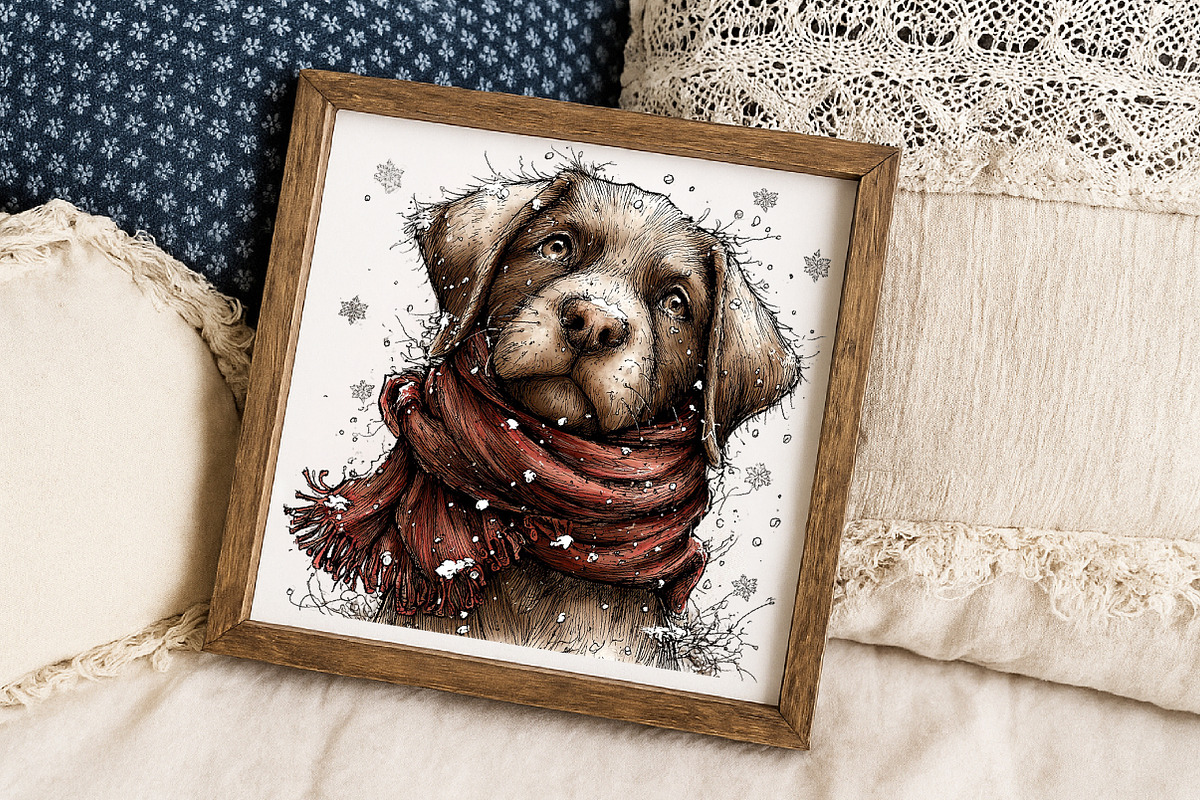 Festive Dog Winter Clipart, an Illustration by Libby Wishes (Photo 3 of 8)