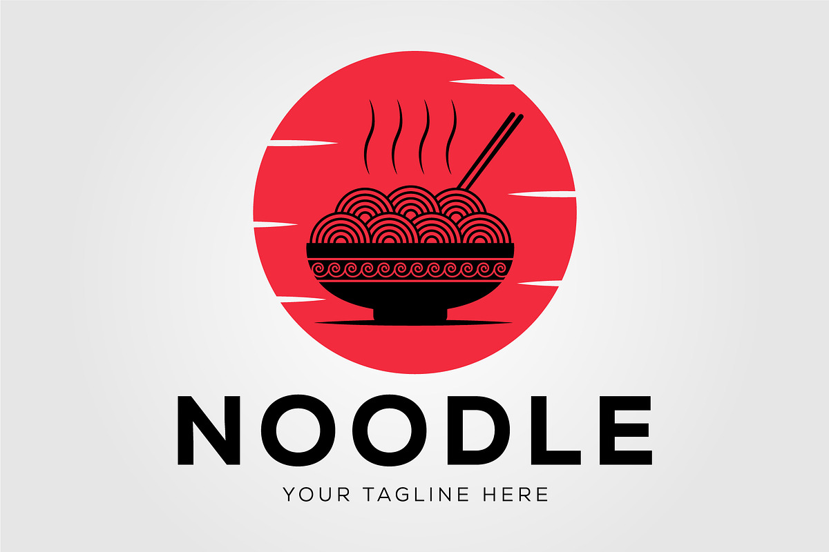 noodle bowl or ramen restaurant logo, a Graphic by Rizkaarishandy_shop