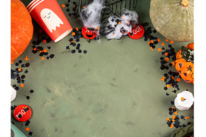 Halloween green frame background, a Holiday Photo by Lifemorning