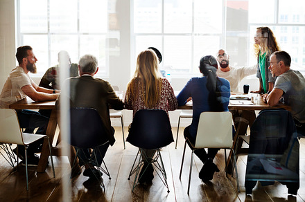 Diverse group of people in a seminar containing person, collaboration, and, a Person Photo by rawpixel