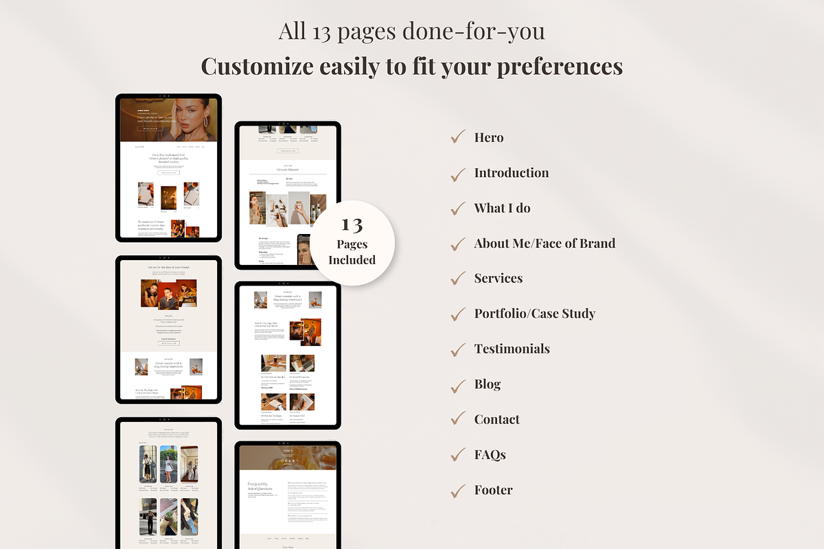 UGC Portfolio Canva Website Template, a Landing Page Template by GlamWebDesigns (Photo 6 of 8)
