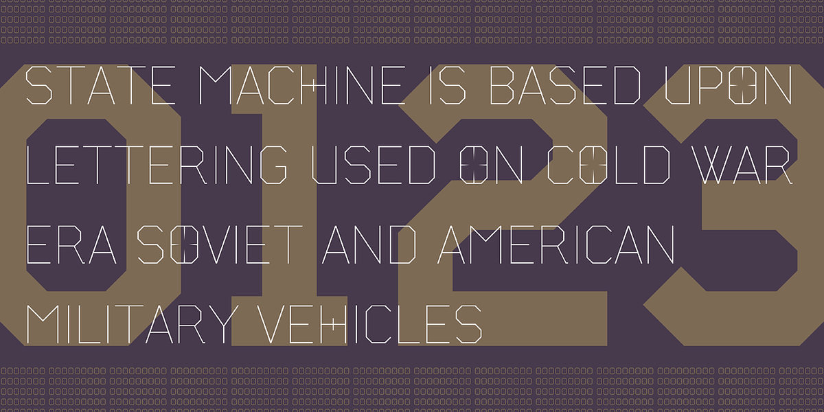 State Machine, a Sans Serif Font by Barnbrook Fonts (Photo 1 of 5)